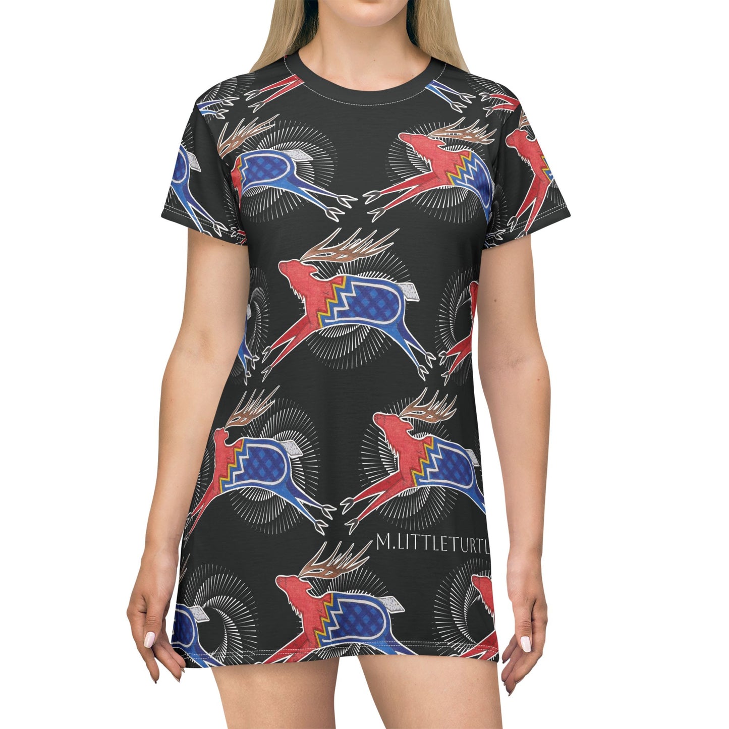Deer Ledger T-Shirt Dress