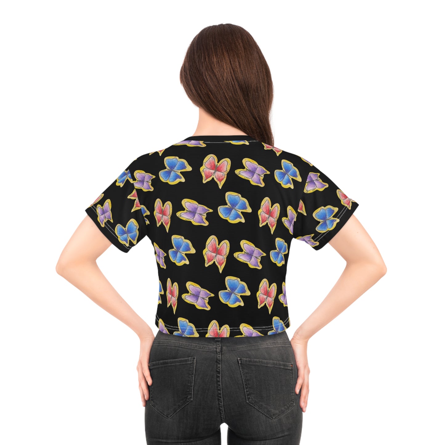 Butterfly Ledger Crop Tee