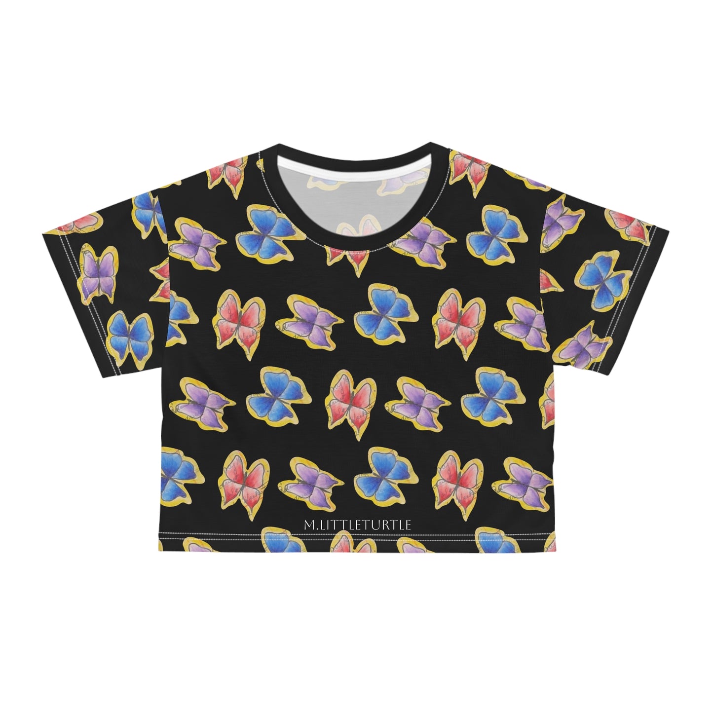 Butterfly Ledger Crop Tee